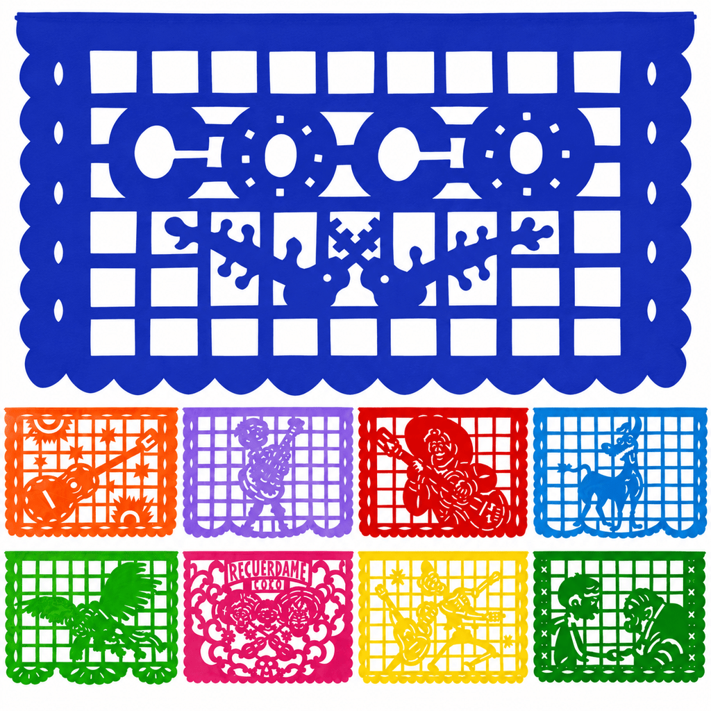 Coco-Inspired Papel Picado, Large Plastic Banner