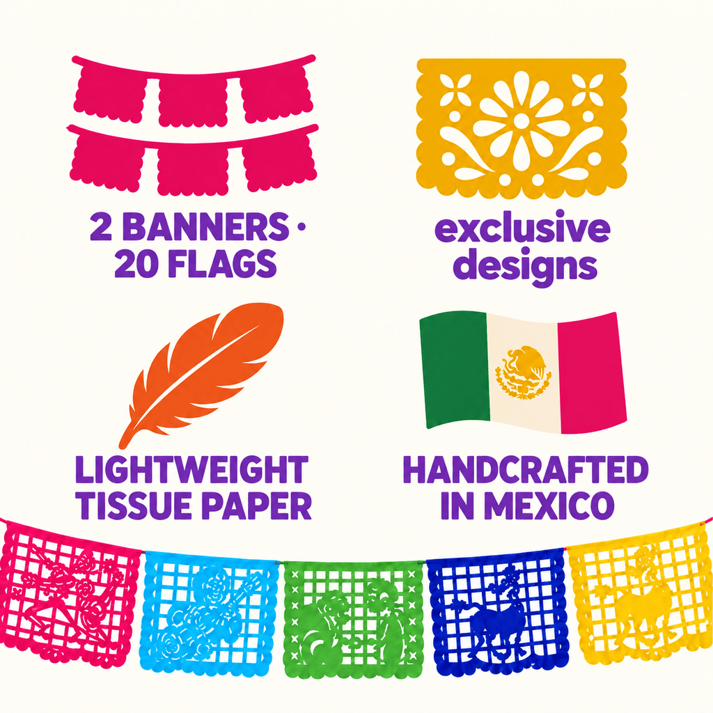 Coco Papel Picado - Papel (Paquete de 2)