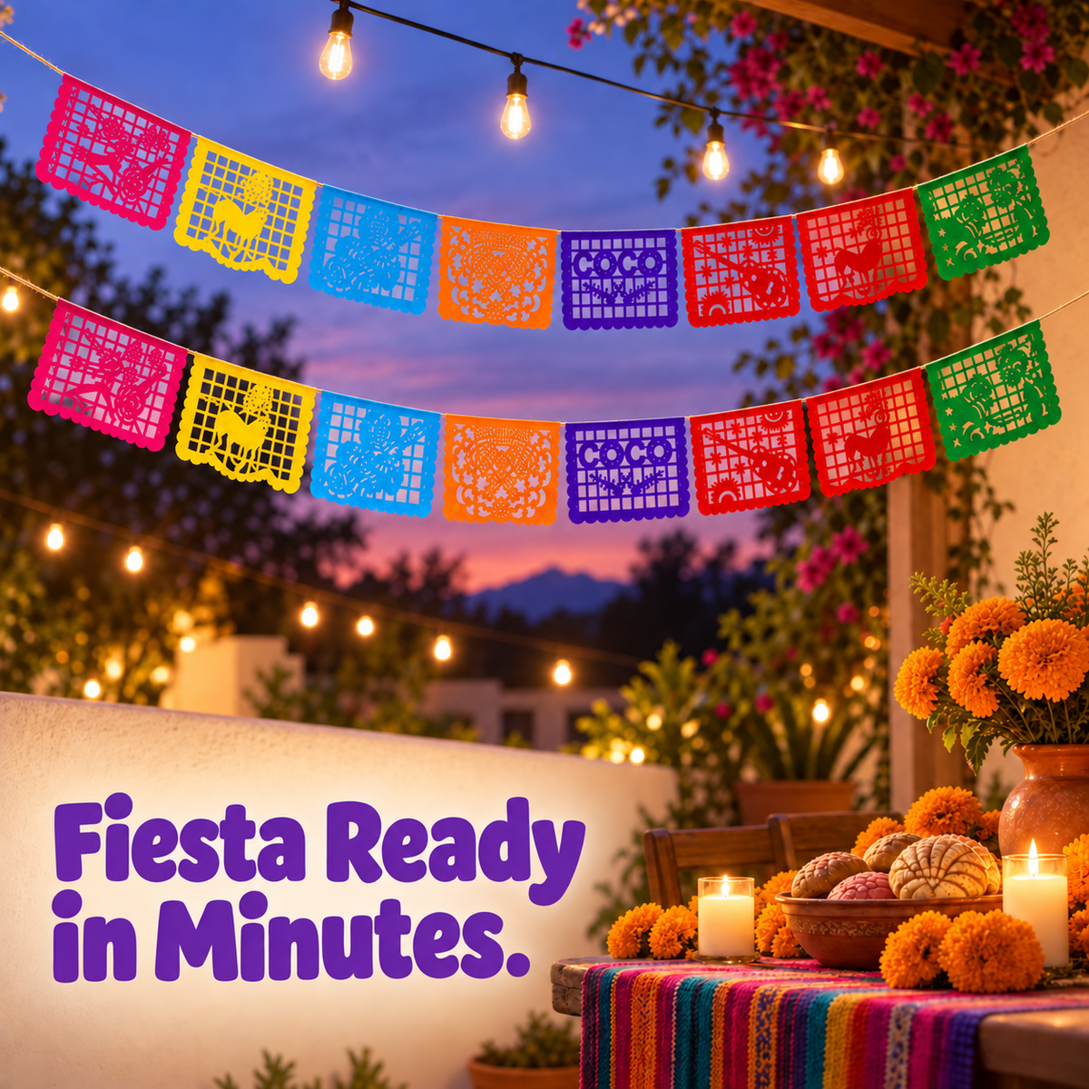 Coco-Inspired Papel Picado, Paper 2-Pack