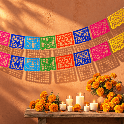 Coco-Inspired Papel Picado, Plastic 2-Pack