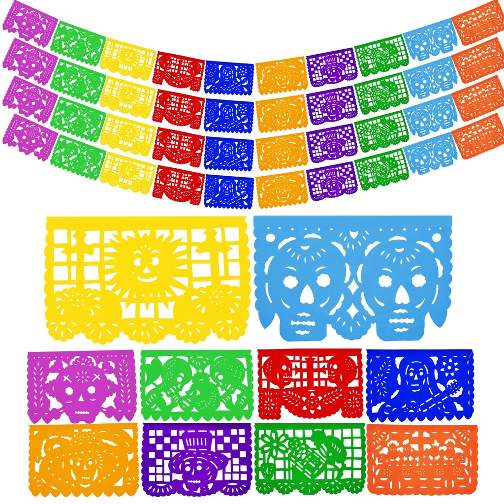 day of the dead papel picado party banner  - handmade Mexican party decoration