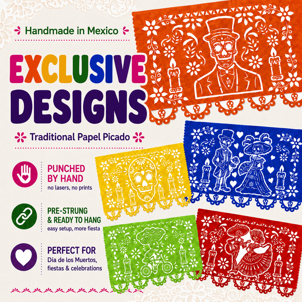 Day of the Dead Papel Picado, Paper 4-Pack