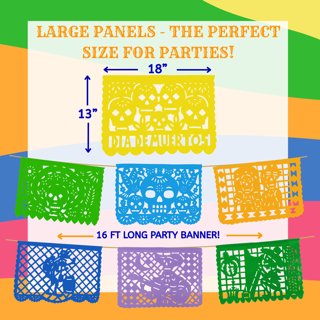 Day of the Dead Papel Picado - Plastic (Single Banner)