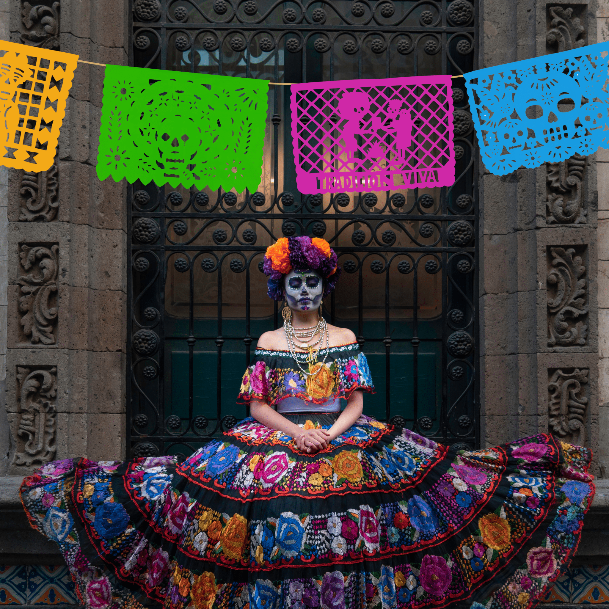 Day of the Dead Papel Picado - Plastic (Single Banner)