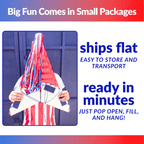 usa giant pinata ships flat then ready in minutes graphic