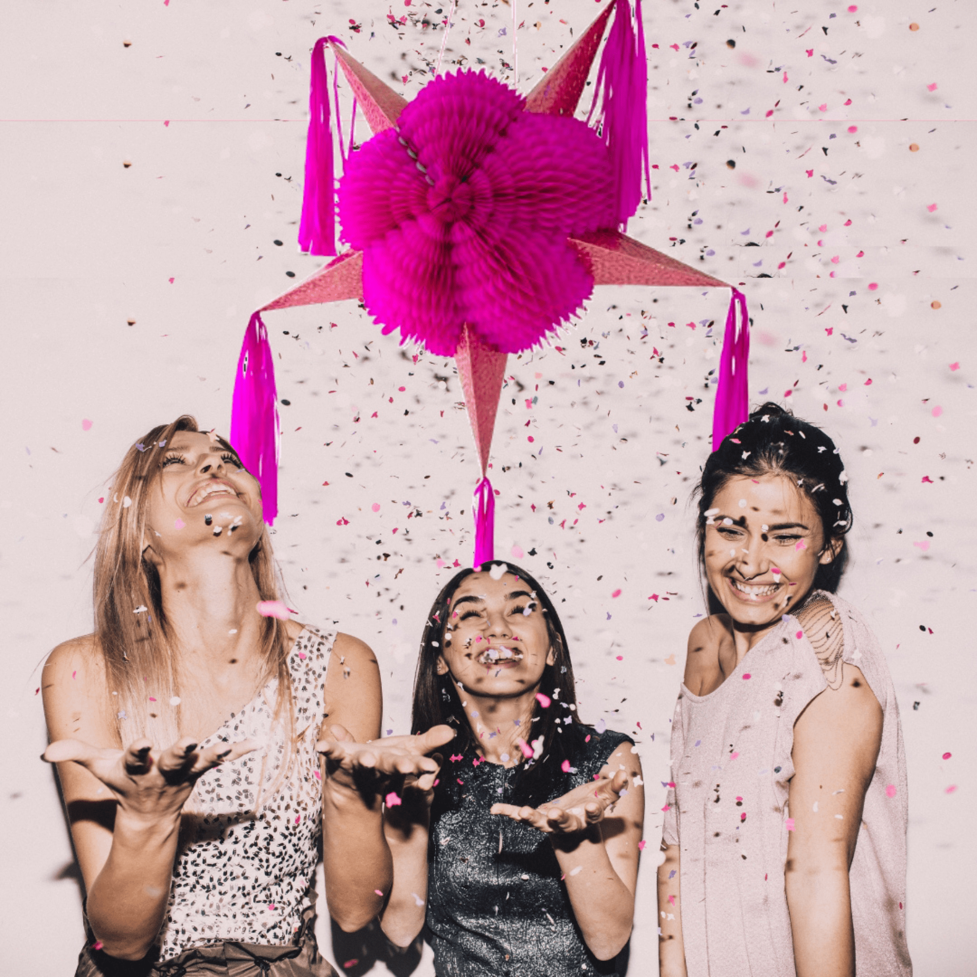 barbie pink mexican star pinata - handmade Mexican party decoration