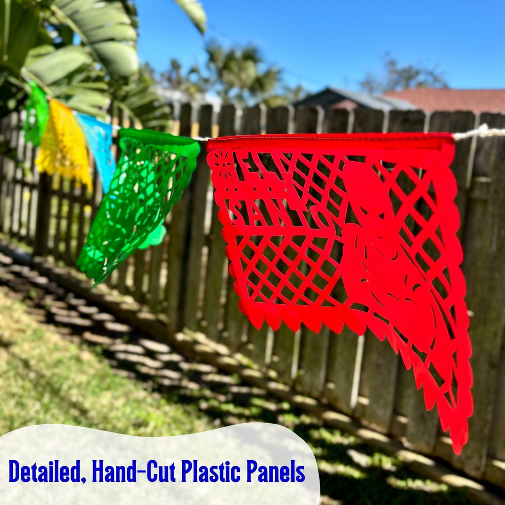 lucha libre papel picado party banner - handmade Mexican party decoration