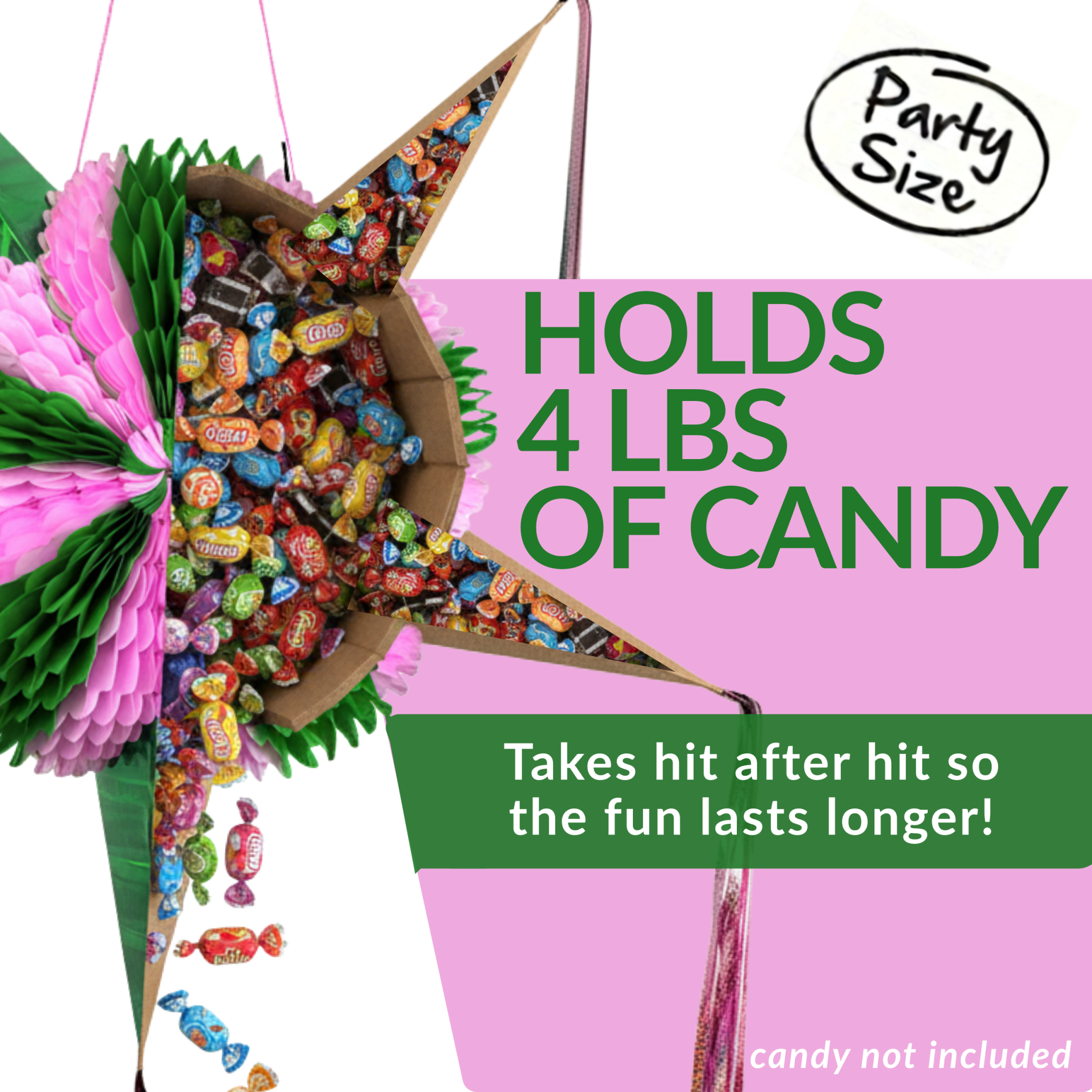 Pink and Green "Wicked" Piñata