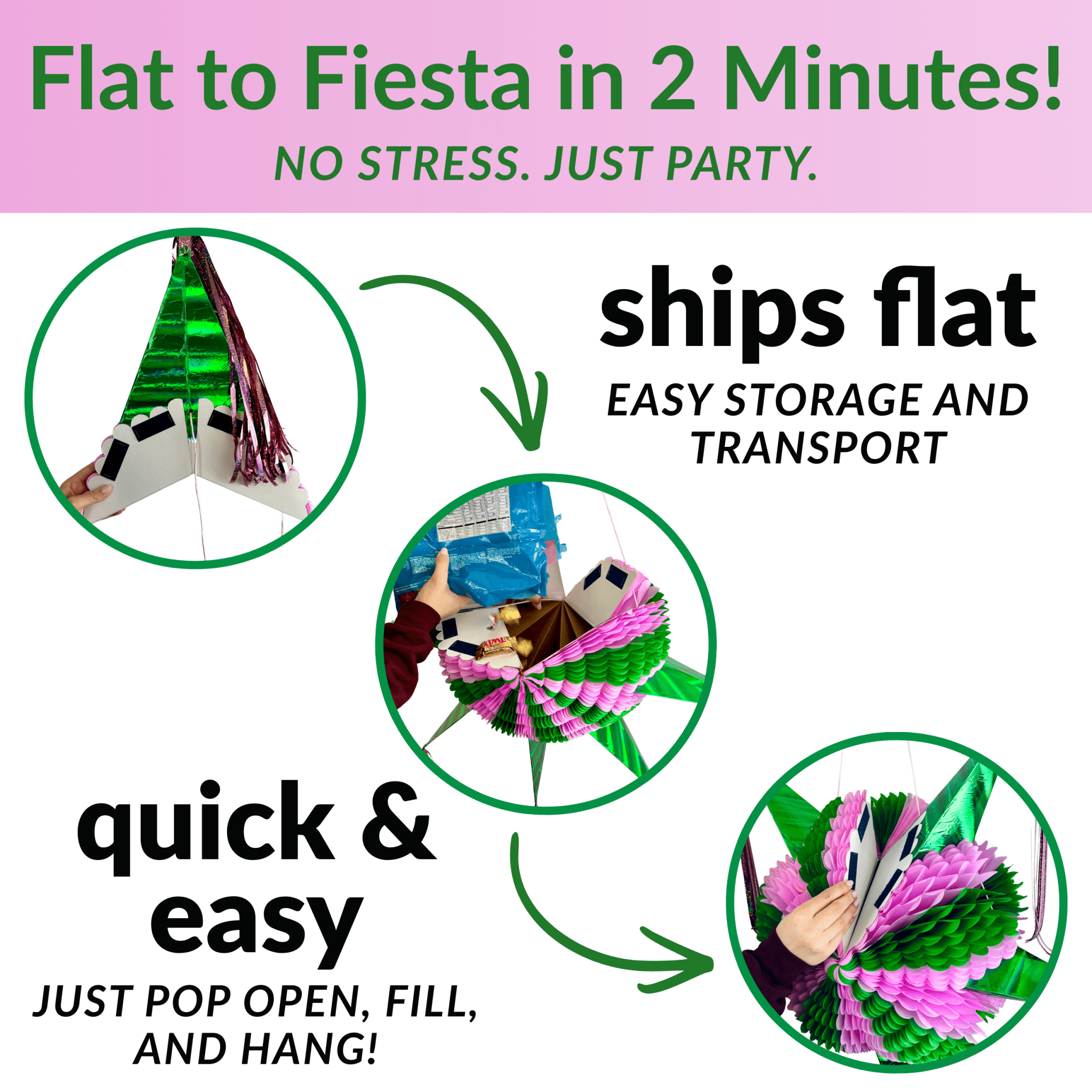 Pink and Green "Wicked" Piñata