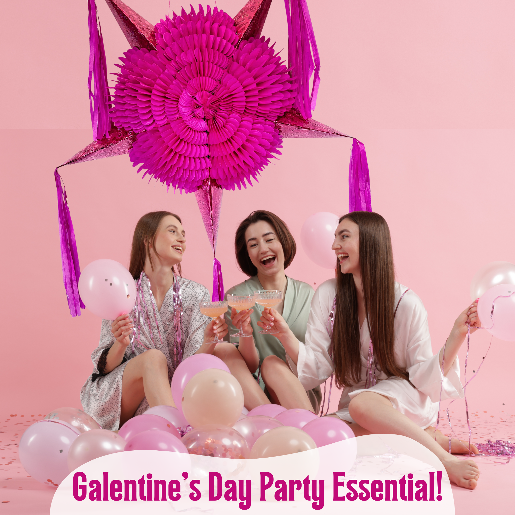 barbie pink mexican star pinata - handmade Mexican party decoration