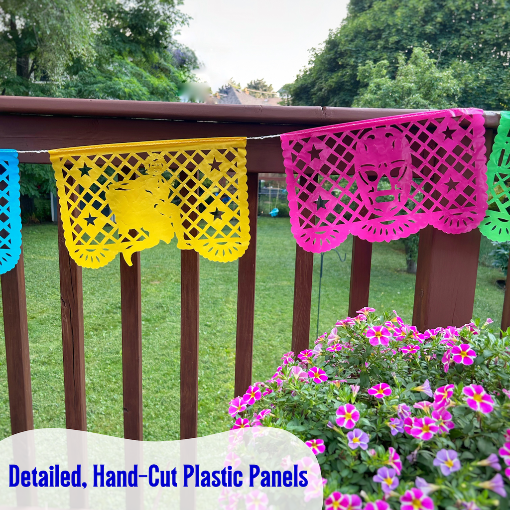 lucha libre papel picado party banner - handmade Mexican party decoration