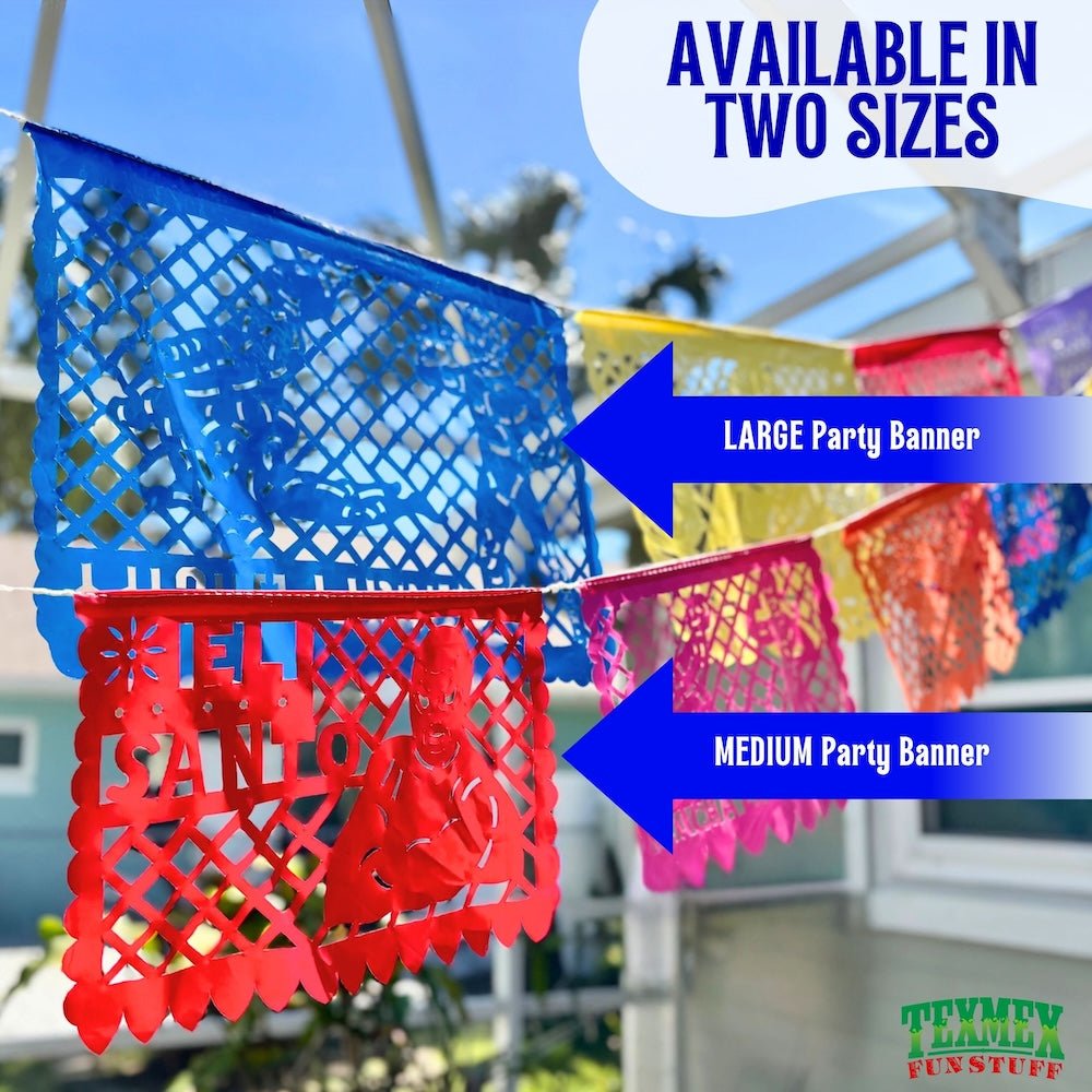 lucha libre papel picado party banner - handmade Mexican party decoration