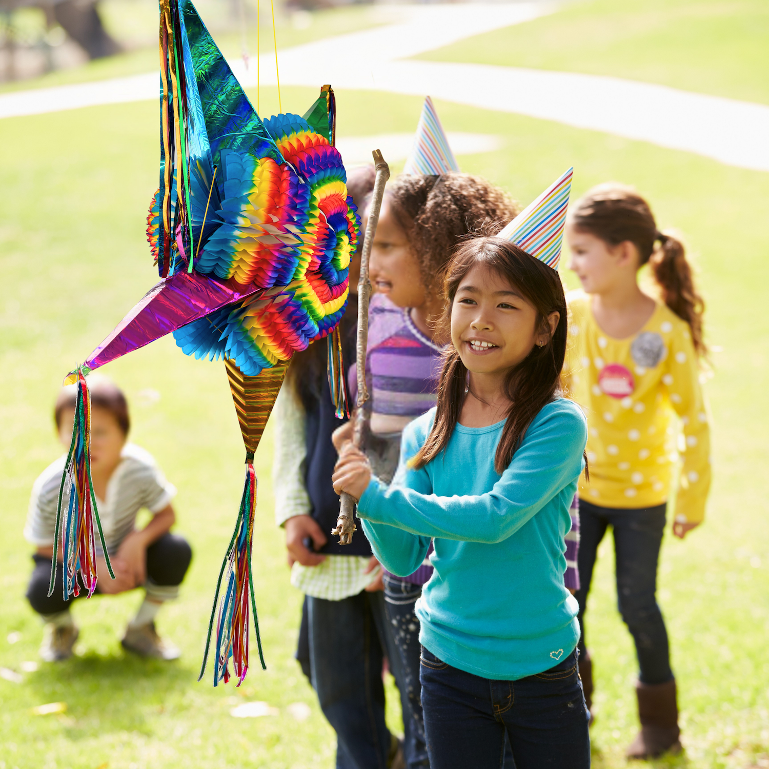 rainbow mexican star pinata - handmade Mexican party decoration