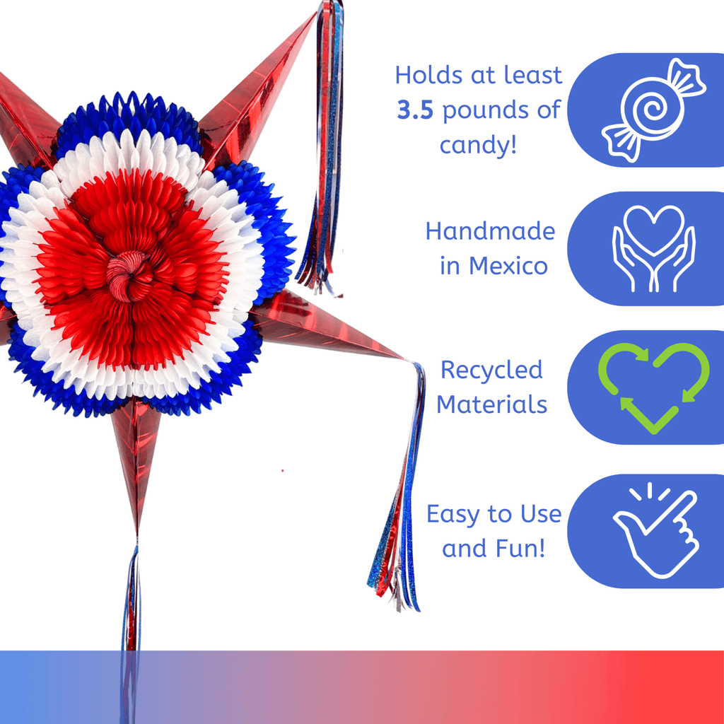 Red, White, and Blue Patriotic Piñata