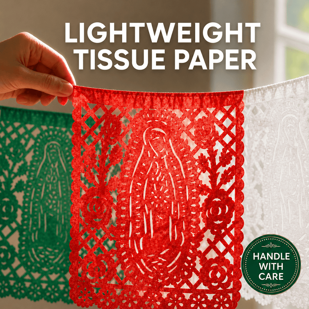 Virgen de Guadalupe Papel Picado - Papel (Paquete de 2)