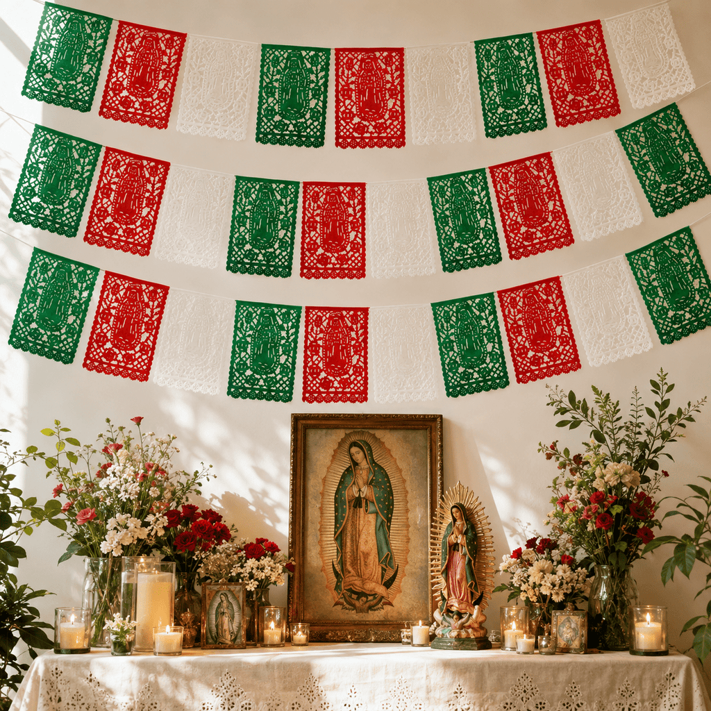 Virgen de Guadalupe Papel Picado - Papel (Paquete de 2)