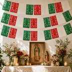 Virgen de Guadalupe Papel Picado, Paper 4-Pack