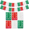 virgen de guadalupe red white and green papel picado banner - handmade Mexican party decoration