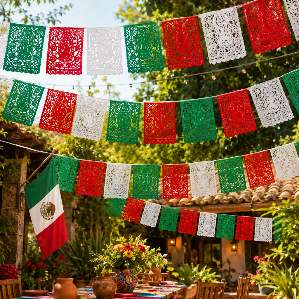 Virgen de Guadalupe Papel Picado - Papel (Paquete de 2)